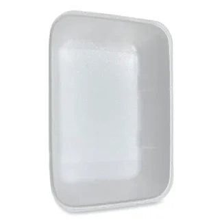 GEN Meat Trays, #20K, 12 x 8.7 x 2.45, White, Foam, 125/Carton