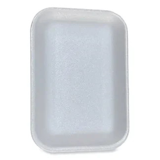 GEN Meat Trays, #2, 8.5 x 6.03 x 1.11, White, Foam, 500/Carton