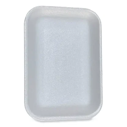 GEN Meat Trays, #2, 8.5 x 6.03 x 1.11, White, Foam, 500/Carton