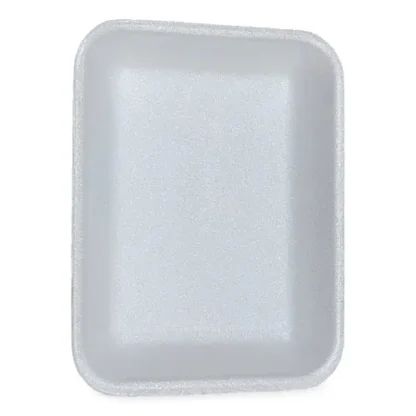 GEN Meat Trays, #3P, 8.7 x 6.6 x 1.1, White, Foam, 400/Carton