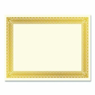 Geographics® Award Certificates, Ivory with Elegant Gold Border, 8.5" x 11", 15/Pack