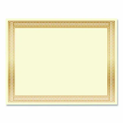 Geographics® Award Certificates, 8.5 x 11, Ivory with Traditional Gold Border, 100/Pack