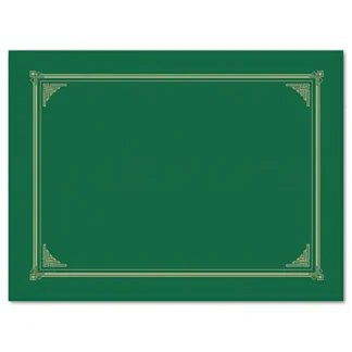 Geographics® Certificate/Document Cover, Green, 6/Pack