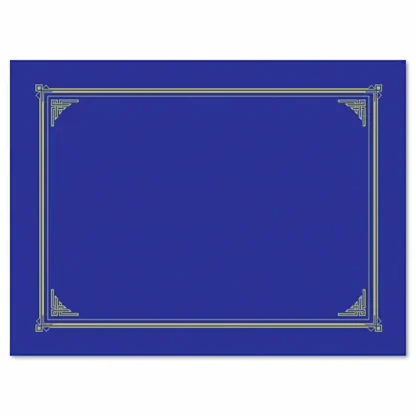 Geographics® Certificate/Document Cover, Metallic Blue, 6/Pack