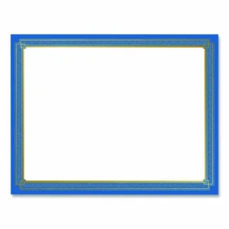 Geographics® Tree Free Award Certificates, 8.5 x 11, White with Elegant Blue/Gold Border, 15/Pack