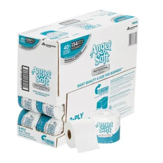 Georgia Pacific® Professional Angel Soft ps Premium Bathroom Tissue, Septic Safe, 2-Ply, White, 450 Sheets/Roll, 40 Rolls/Carton