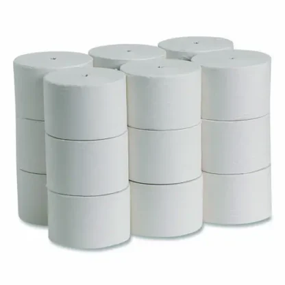 Georgia Pacific® Professional Compact Coreless 1-Ply Bath Tissue, Septic Safe, White, 3,000 Sheets/Roll, 18 Rolls/Carton