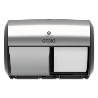 Georgia Pacific® Professional Compact Coreless Side-by-Side 2-Roll Dispenser, Stainless Steel