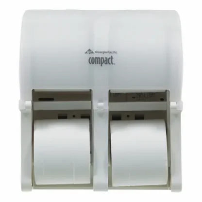 Georgia Pacific® Professional Compact Quad Vertical 4-Roll Coreless Tissue Dispenser, White, 12.06" x 8" x 14.44"