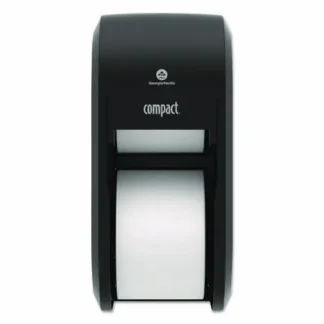 Georgia Pacific® Professional Compact Vertical 2-Roll Coreless Tissue Dispenser, Black