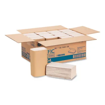 Georgia Pacific® Professional Pacific Blue Basic S-Fold Paper Towels, 1-Ply, Brown, 250/Pack, 16 Packs/Carton