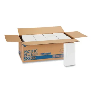 Georgia Pacific® Professional Pacific Blue Select Folded Paper Towels, 1-Ply, 9.2" x 9.4", White, 250 Towels/Pack, 16 Packs/Carton