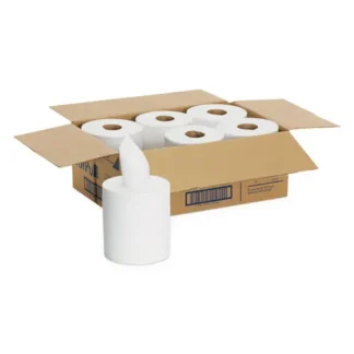 Georgia Pacific® Professional SofPull Center-Pull Perforated Paper Towels, 1-Ply, 7.8" x 15", White, 320 Sheets/Roll, 6 Rolls/Carton