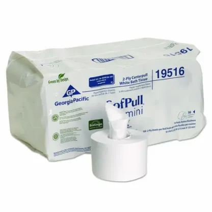 Georgia Pacific® Professional SofPull Mini Centerpull Bath Tissue, Septic Safe, 2-Ply, White, 500 Sheets/Roll, 16 Rolls/Carton