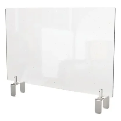 Ghent Clear Partition Extender with Attached Clamp, Thermoplastic Sheeting
