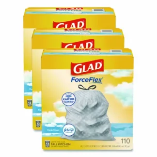 Glad® ForceFlex™ Tall Kitchen Drawstring Trash Bags