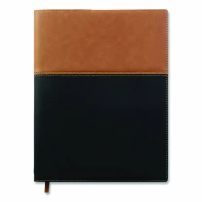 Global Printed Products Deluxe Weekly/Monthly Planner, 14-Month, Nov 2024-Dec 2025, 10 x 8, Black/Brown Cover