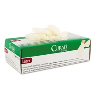 Gloves, latex, exam, powder-free, large