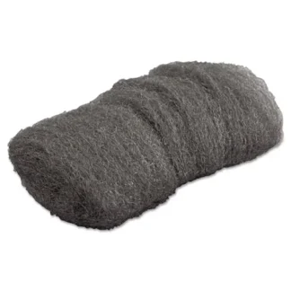 GMT Industrial-Quality Steel Wool Hand Pads, #000 Extra Fine, Steel Gray