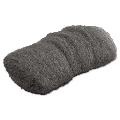 GMT Industrial-Quality Steel Wool Hand Pads, #000 Extra Fine, Steel Gray