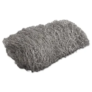 GMT Industrial-Quality Steel Wool Hand Pads, #3 Medium, Steel Gray