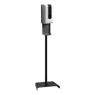 GN1 Automatic Hand Sanitizer Dispenser with Floor Stand and Tray, 1,200 mL, White/Gray