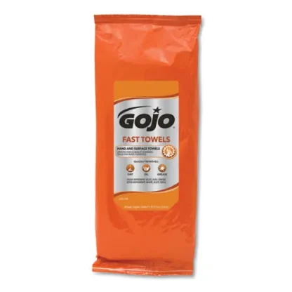 GOJO® FAST TOWELS Hand Cleaning Towels, Fresh Citrus, Blue, 60 Towels/Pack, 6 Packs/Carton