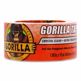 Gorilla® Crystal Clear Tape, 1.88" x 18 yds, 3" Core