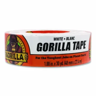 Gorilla® Gorilla Tape, 3" Core, 1.88" x 30 yds, White