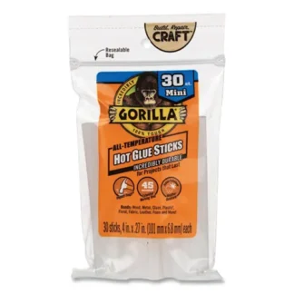 Gorilla® Mini Hot Glue Sticks, 30/Pack