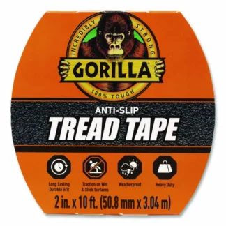 Gorilla® Tread Tape, 3" Core, 2" x 10 ft, Black