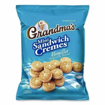 Grandma's® Mini Vanilla Creme Sandwich Cookies, 2.12 oz Packet, 60/Carton