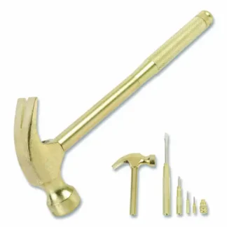 Great Neck® 5-in-1 Carpenter's Hammer with Nesting Handle Containing Four Screwdrivers, 6.5" Gold Handle