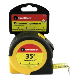 Great Neck® ExtraMark Tape Measure, 1" x 35 ft, Steel, Orange/Black