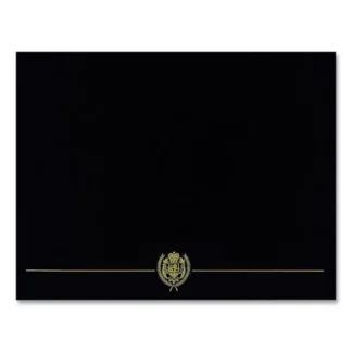 Great Papers!® Classic Crest Certificate Covers, Black, 5/Pack