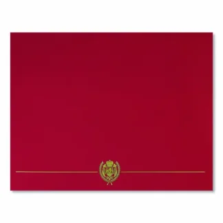 Great Papers!® Classic Crest Certificate Covers, Red, 5/Pack
