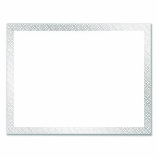 Great Papers!® Foil Border Certificates, White/Silver with Braided Silver Border, 15/Pack