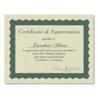 Great Papers!® Metallic Border Certificates, Ivory/Green with Green Border, 100/Pack