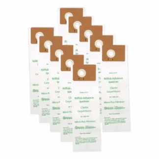 Green Klean® Replacement Vacuum Bags, Fits Advance Spectrum/Clarke CarpetMaster, 10/Pack