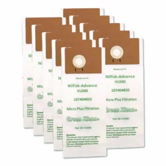 Green Klean® Replacement Vacuum Bags, Fits Advance VU500, 10/Pack