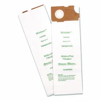 Green Klean® Replacement Vacuum Bags, Fits AllStar Javelin/Triple S Prosense II/Windsor Versamatic, 10/Pack