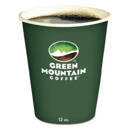 Green Mountain Coffee® Paper Hot Cups, 12 oz, Green Mountain Design, 1,000/Carton