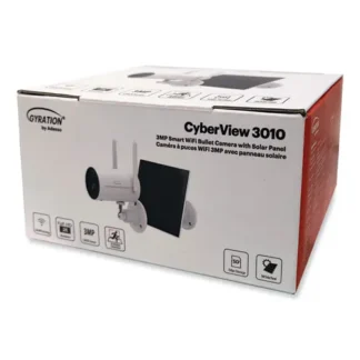 Gyration® Cyberview 3010 3MP Smart Wi-Fi Bullet Camera with Solar Panel