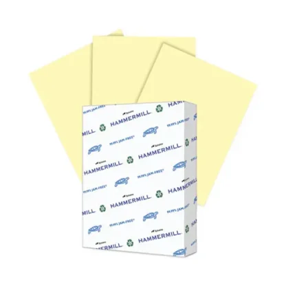 Hammermill® Colors Print Paper, 20 lb Bond, 8.5 x 11, Canary, 500 Sheets/Ream