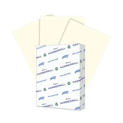 Hammermill® Colors Print Paper, 20 lb, 8.5 x 11, Cream, 500 Sheets/Ream