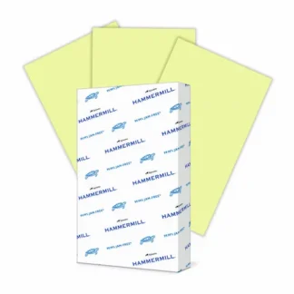 Hammermill® Colors Print Paper, Canary, 500 Sheets, 8.5 x 14, 20 lb