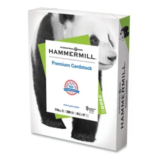 Hammermill® Premium Cardstock, 110 lb Index Weight, 8.5 x 11, White, 200/Ream