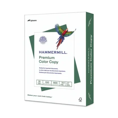 Hammermill® Premium Color Copy Print Paper, 100 Bright, 32 lb, 8.5 x 11, Photo White, 500 Sheets