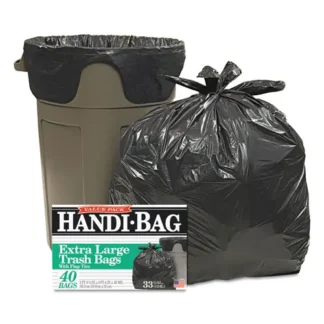 Handi-Bag® Super Value Pack Can Liners, 33 gal, Black, 40/Box