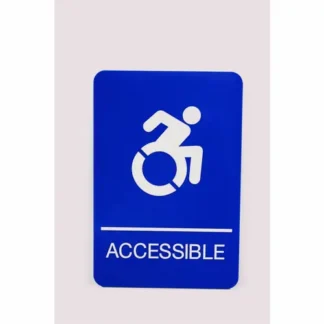 Headline® Sign ADA Sign, Accessible, Blue Face, White Graphics